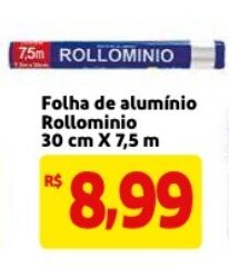Mercado Extra Folha de Aluminio Rollominio 30cm x 7.5m oferta