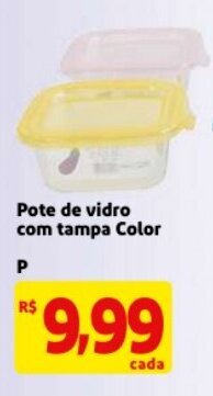 Mercado Extra Pote de Vidro com Tampa Color P oferta