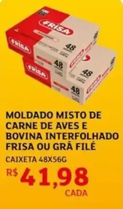 Assaí Atacadista Moldado misto de carne de aves e bovina interfolhado frisa ou grå filé oferta