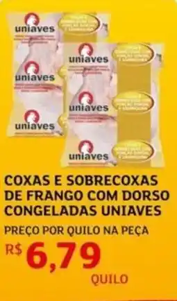 Assaí Atacadista Coxas e sobrecoxas de frango com dorso congeladas uniaves oferta
