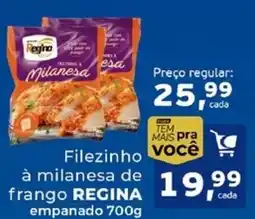 Cometa Supermercados Filezinho Você à milanesa de frango REGINA empanado oferta