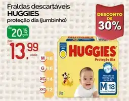 Cometa Supermercados Fraldas descartáveis HUGGIES proteção dia (jumbinho) oferta