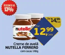 Cometa Supermercados Creme de avelã NUTELLA FERRERO com cacau oferta