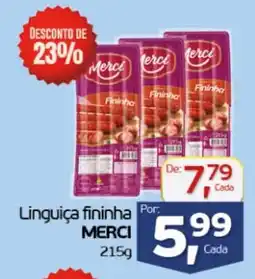 Cometa Supermercados Linguiça fininha MERCI oferta