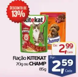 Cometa Supermercados Ração KITEKAT ou CHAMP oferta