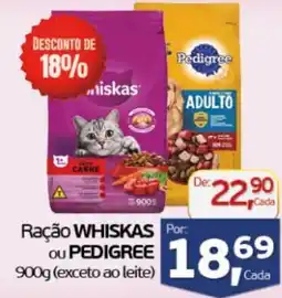Cometa Supermercados Ração WHISKAS OU PEDIGREE oferta