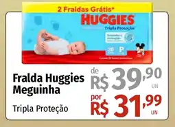 Supermercado Dalben Fralda Huggies Meguinha Tripla Proteção oferta