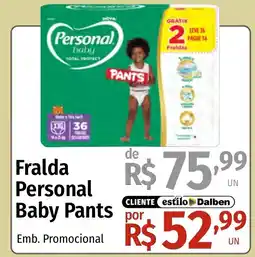 Supermercado Dalben Fralda Personal Baby Pants oferta