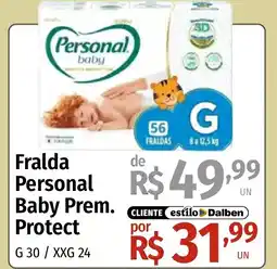 Supermercado Dalben Fralda Personal Baby Prem. Protect oferta