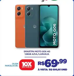 DB Supermercados Smartph moto G06 4G 128GB AZUL/LARANJA oferta