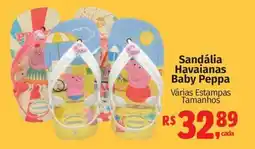 Supermercados Mateus Sandália Havaianas Baby Peppa oferta