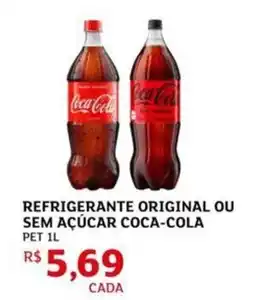 Assaí Atacadista Refrigerante original ou sem açúcar coca-cola oferta