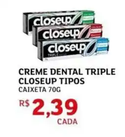 Assaí Atacadista Creme dental triple closeup tipos oferta