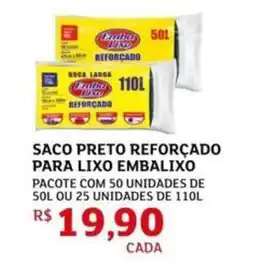 Assaí Atacadista Saco preto reforçado para lixo embalixo oferta