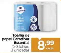 Carrefour Toalha de papel Carrefour Essential oferta