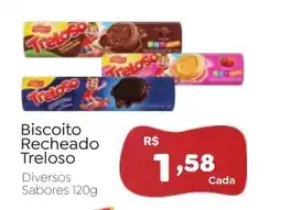 Novo Atacarejo Biscoito Recheado Treloso Diversos Sabores oferta