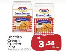 Novo Atacarejo Biscoito Cream Cracker Pilar Tradicional oferta