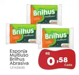 Novo Atacarejo Esponja Multiuso Brilhus Abrasiva Unidade oferta
