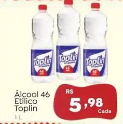 Novo Atacarejo Álcool 46 Etílico Toplin oferta