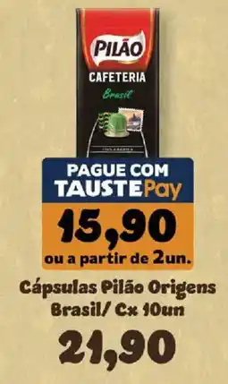 Supermercados Tauste Cápsulas Pilão Origens Brasil/Cx 10un oferta