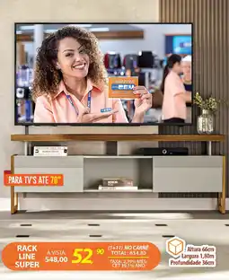Lojas Cem Rack line super PARA TV'S ATÉ 70" oferta