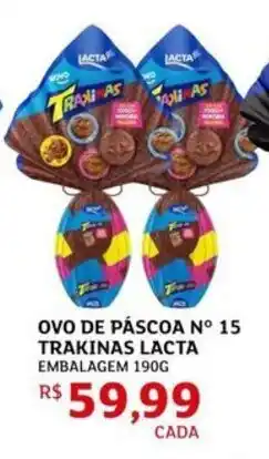 Assaí Atacadista Ovo de páscoa n° 15 trakinas lacta embalagem oferta