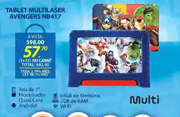 Lojas Cem Tablet multilaser avengers nb417 oferta