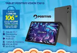 Lojas Cem Tablet positivo vision t3010 oferta