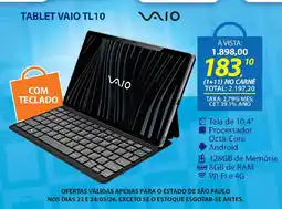 Lojas Cem Tablet vaio tl10 oferta