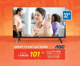 Lojas Cem Smart tv aoc led s5045 oferta