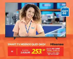 Lojas Cem Smart tv hisense qled q6qv oferta