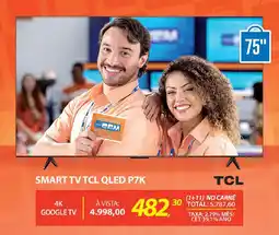 Lojas Cem Smart tv tcl qled p7k oferta