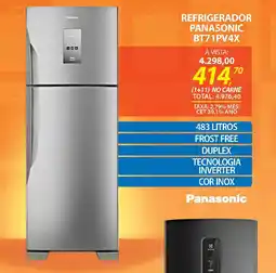 Lojas Cem Refrigerador panasonic bt71pv4x oferta