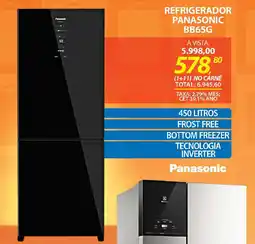 Lojas Cem Refrigerador panasonic BB65G oferta