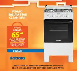 Lojas Cem Fogão itatiaia star clean new oferta