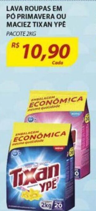 Assaí Atacadista Lava roupas em Po Primavera ou Maciez Tixan Ype 2kg oferta
