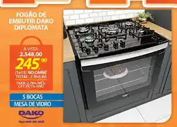 Lojas Cem Fogão de embutir dako diplomata oferta