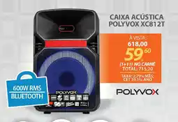 Lojas Cem Caixa acústica polyvox xc812t oferta
