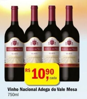 Ultrabox Vinho Nacional Adega do Vale Mesa 750ml oferta