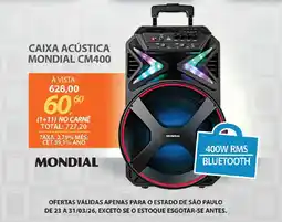 Lojas Cem Caixa acústica mondial cm400 oferta
