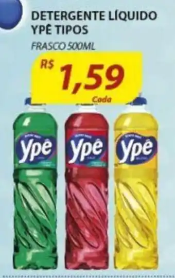 Assaí Atacadista Detergente Liquido Ype tipos 500ml oferta