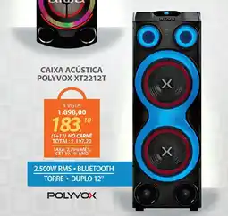 Lojas Cem Caixa acústica polyvox xt2212t oferta