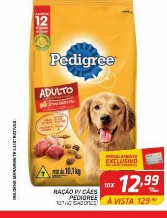 Ração p/ cães pedigree