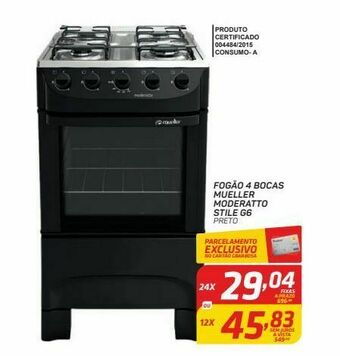 GBarbosa Fogão 4 bocas mueller moderatto stile g6 oferta