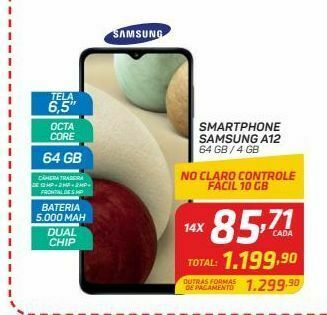 GBarbosa Smartphone samsung a12 oferta