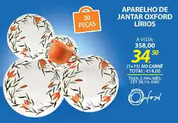 Lojas Cem Aparelho de jantar oxford lírios oferta