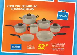 Lojas Cem Conjunto de panelas brinox suprema oferta
