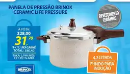 Lojas Cem Panela de pressão brinox ceramic life pressure oferta