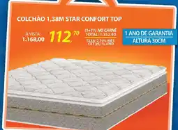 Lojas Cem Colchão 1,38m star confort top oferta