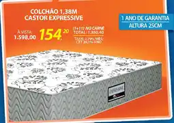 Lojas Cem Colchão 1,38m castor expressive oferta